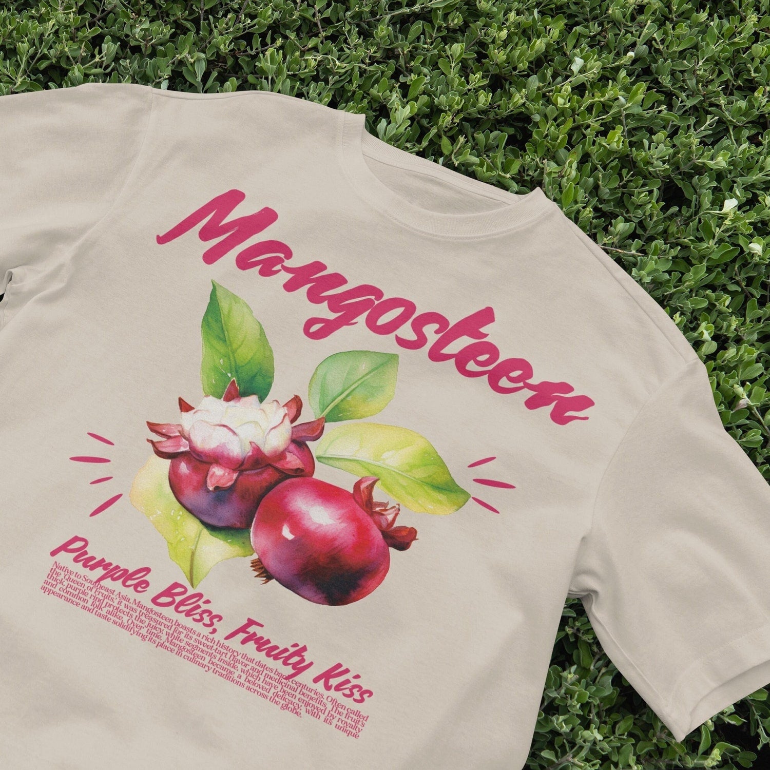Cute Mangosteen T-Shirt, Watercolor Fruit Shirt, Aesthetic Fruit Shirt, Preppy Tee, Indie Shirt, Y2K aesthetic shirt, Cute shirt, nostalgia