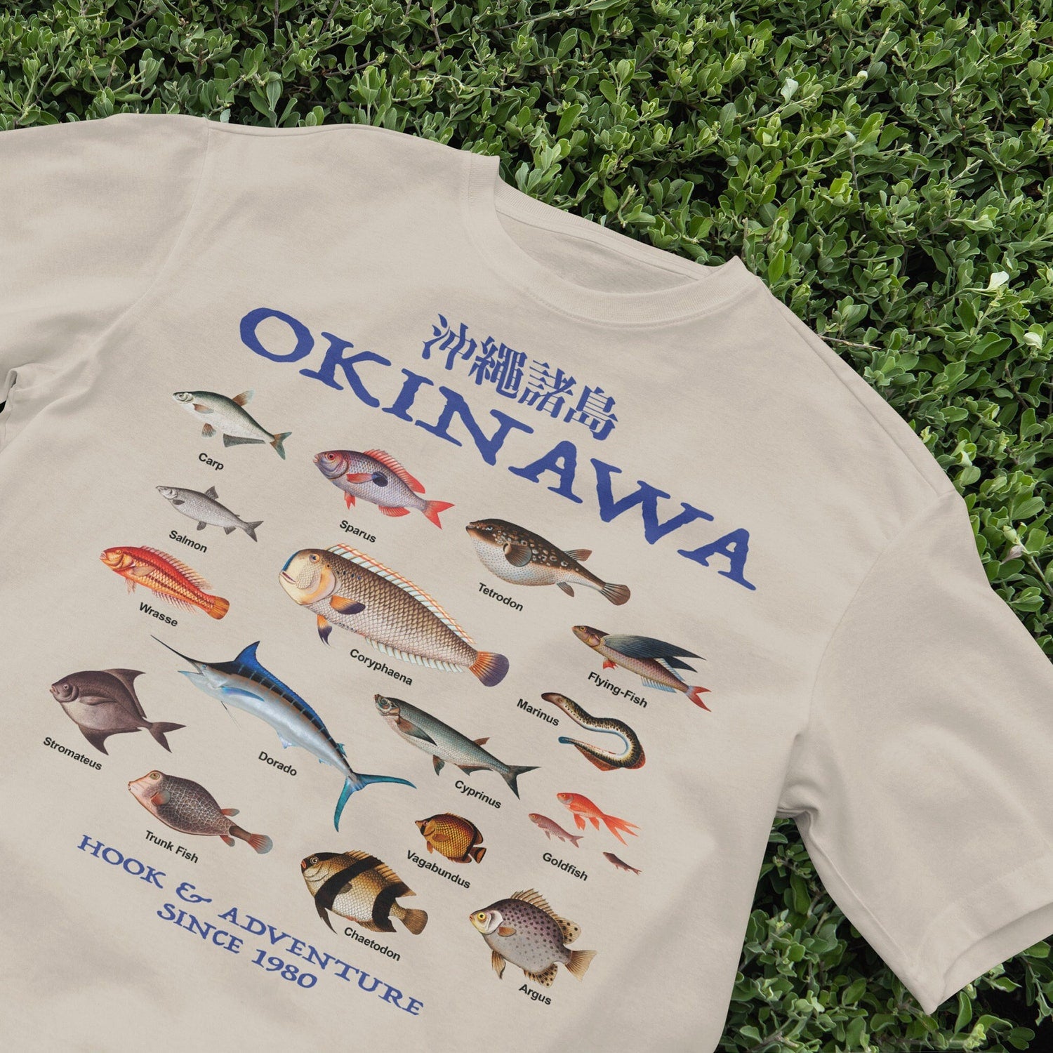 Okinawa Ocean Fish T-Shirt, Aesthetic Shirt, Ocean Shirt, Japan Shirt, Vintage Shirt, Japanese beach, 2000s, Cute shirt, nostalgia