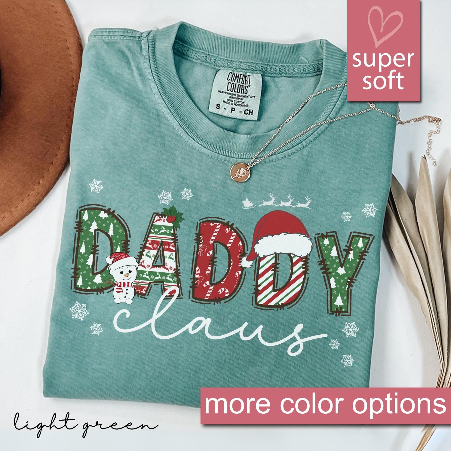 Comfort ColorsÂ® Christmas Dad Shirt, Christmas Daddy Gift, Daddy Claus Shirt, Family Christmas Shirt, Holiday Dad Shirt Family Christmas Dad
