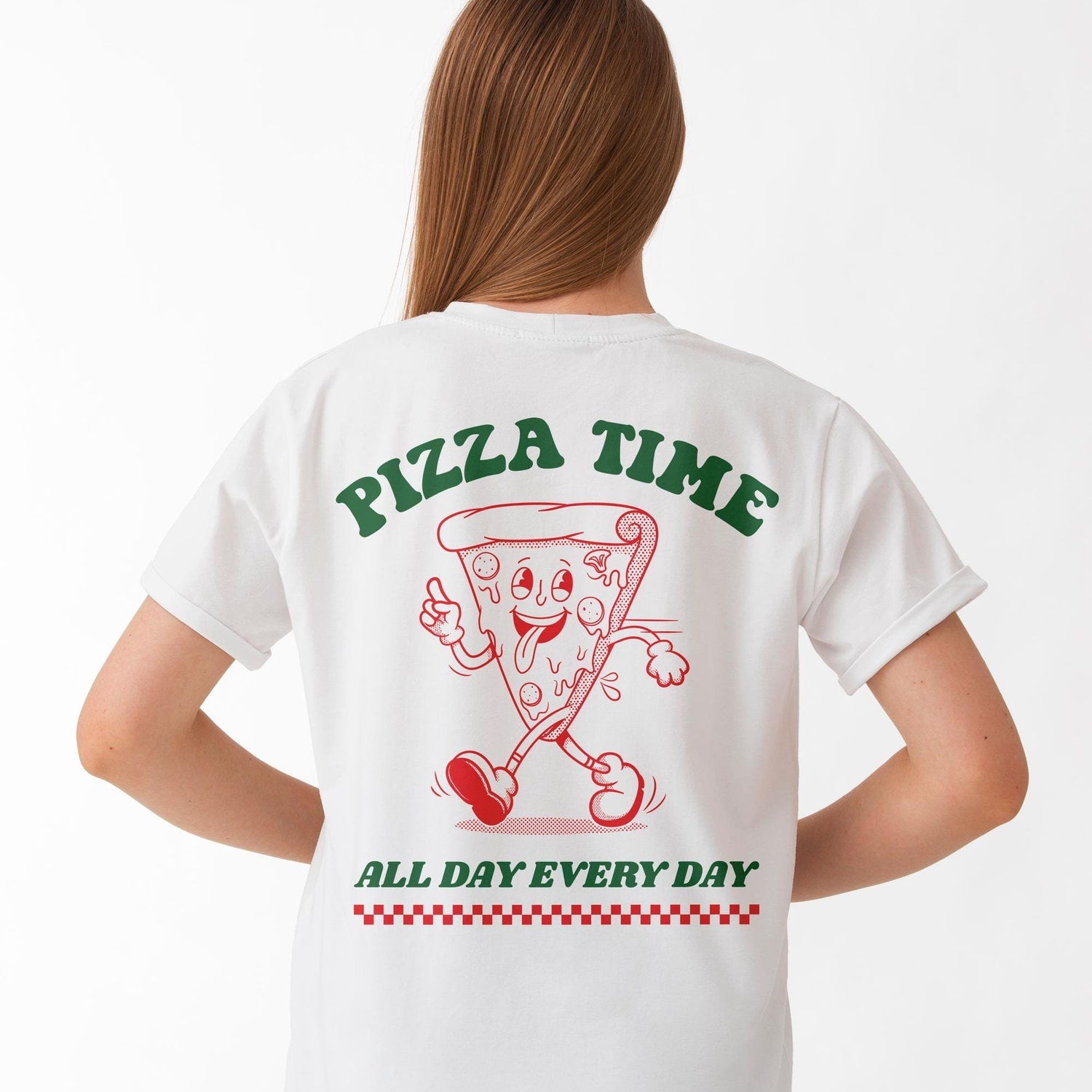 Pizza Tshirt, Unisex T Shirt, Pizza Time shirt, Christmas shirt, Pop art shirt, Gift for her, Funny Retro shirt, Aesthetic Summer clothing