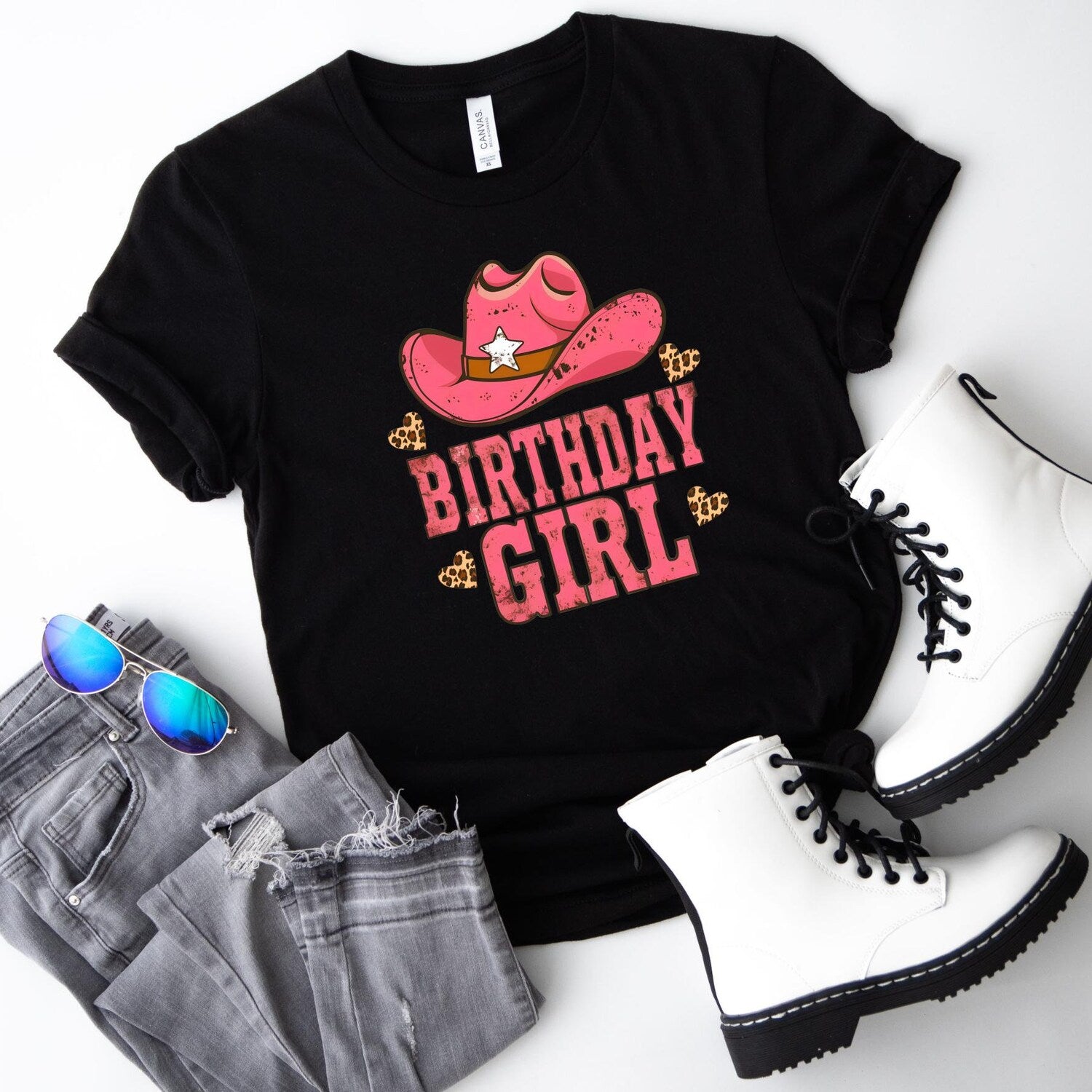 Cowgirl Birthday T-Shirt: Western Family Matching Outfit, Cowboy Party Tee Gift