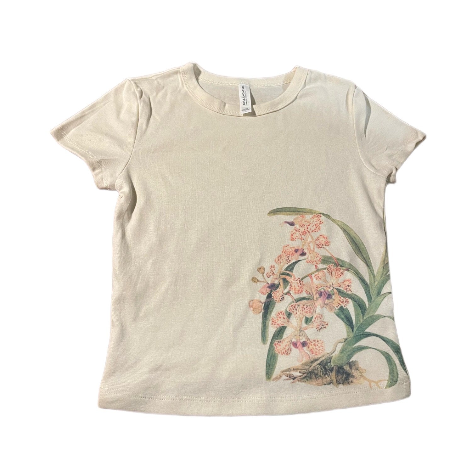 Printed orchid baby tee!