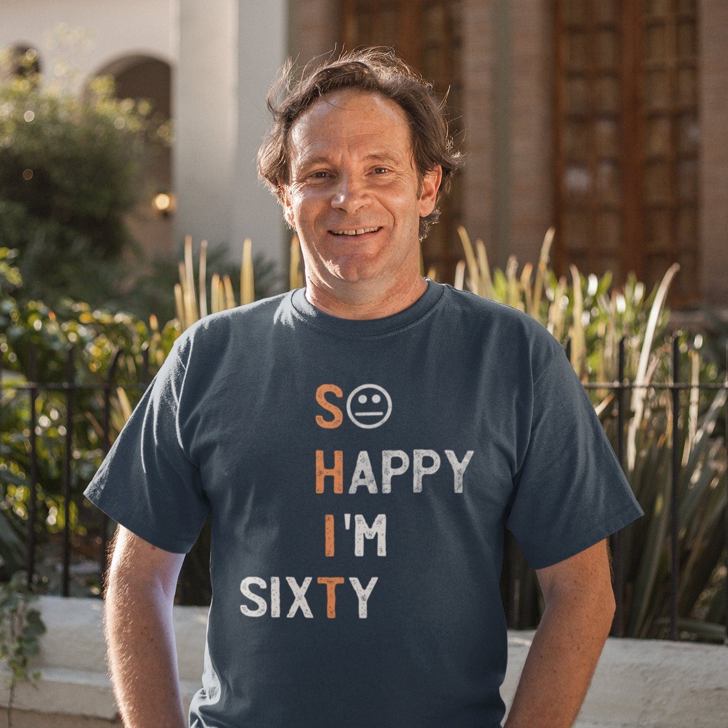 60th birthday gift | T-shirt | 60 years | Man Woman | Dad Mom | 60 years 1965 saying | So Happy I'm Sixty | Shirt