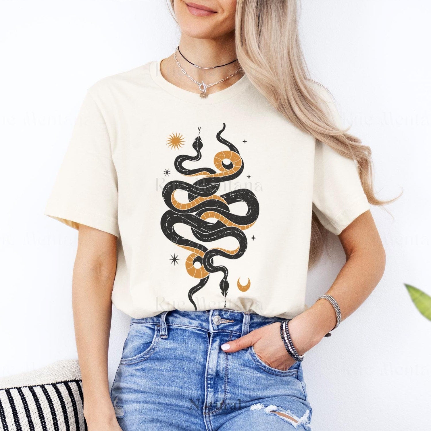 Snake Vintage T-shirt, Cute Shirt Womens, Mystical Snake T Shirt , Year of the Snake Tee Shirt, Chinese Year Shirt, Aesthetic T-Shirt Snake