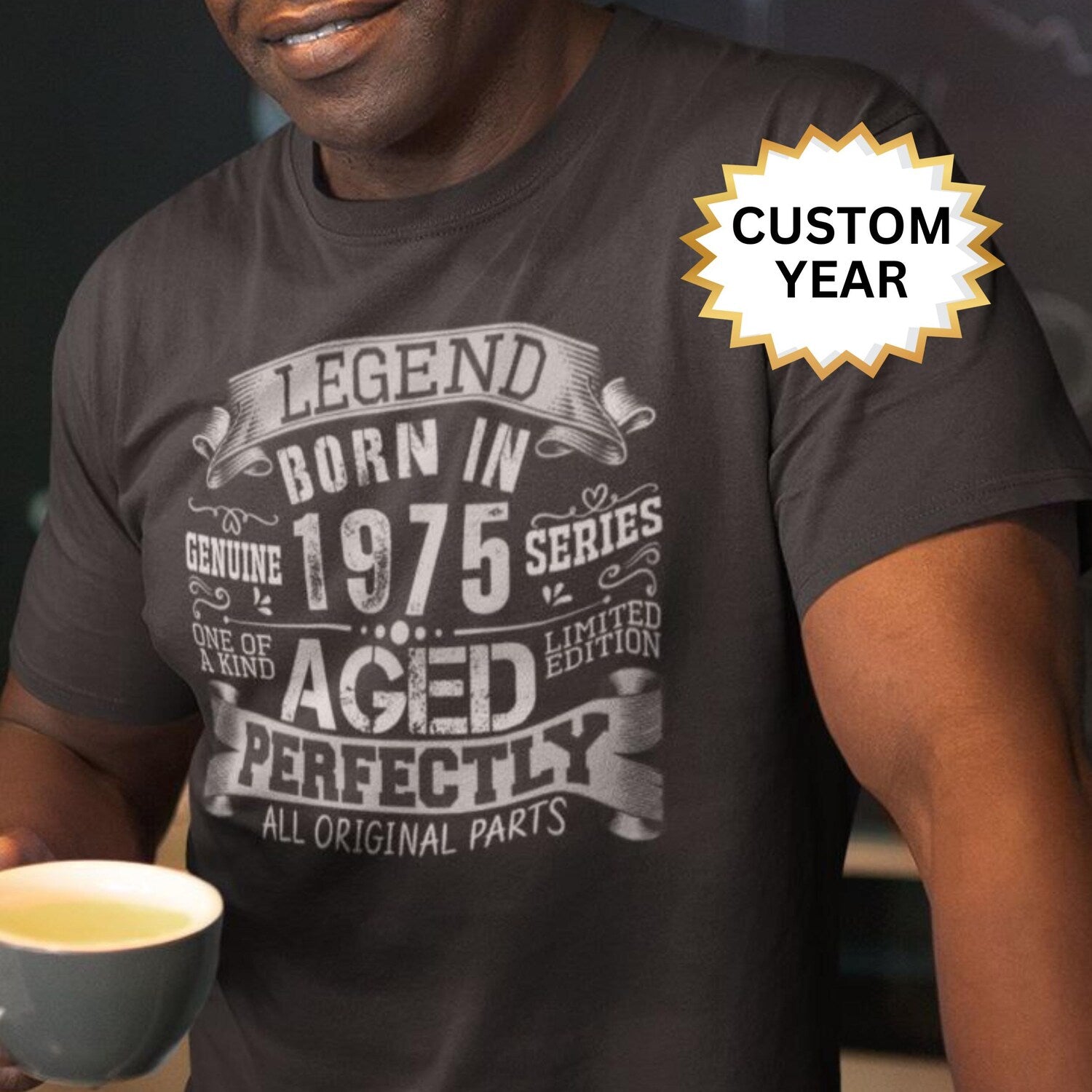 1975 Birthday T-Shirt: Legend Aged Perfectly - 50th Gift