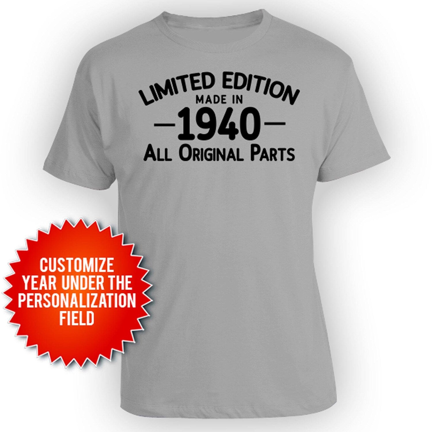 85th Bday Gift For Men Custom Birthday Year Grandpa Birthday T Shirt Personalized TShirt B Day T-Shirt Limited Edition 1940 Birthday Tee