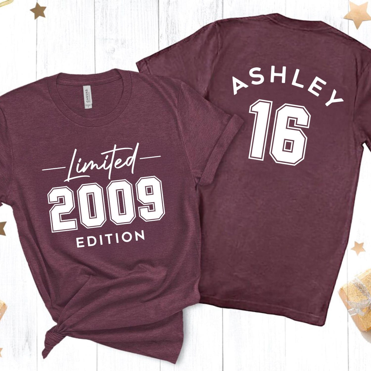 16th Birthday Shirt, Limited Edition 2009 T-Shirt, Personalized Shirt, Cute Birthday Shirt For Daughter, Sweet Sixteen Shirt Gift For Her