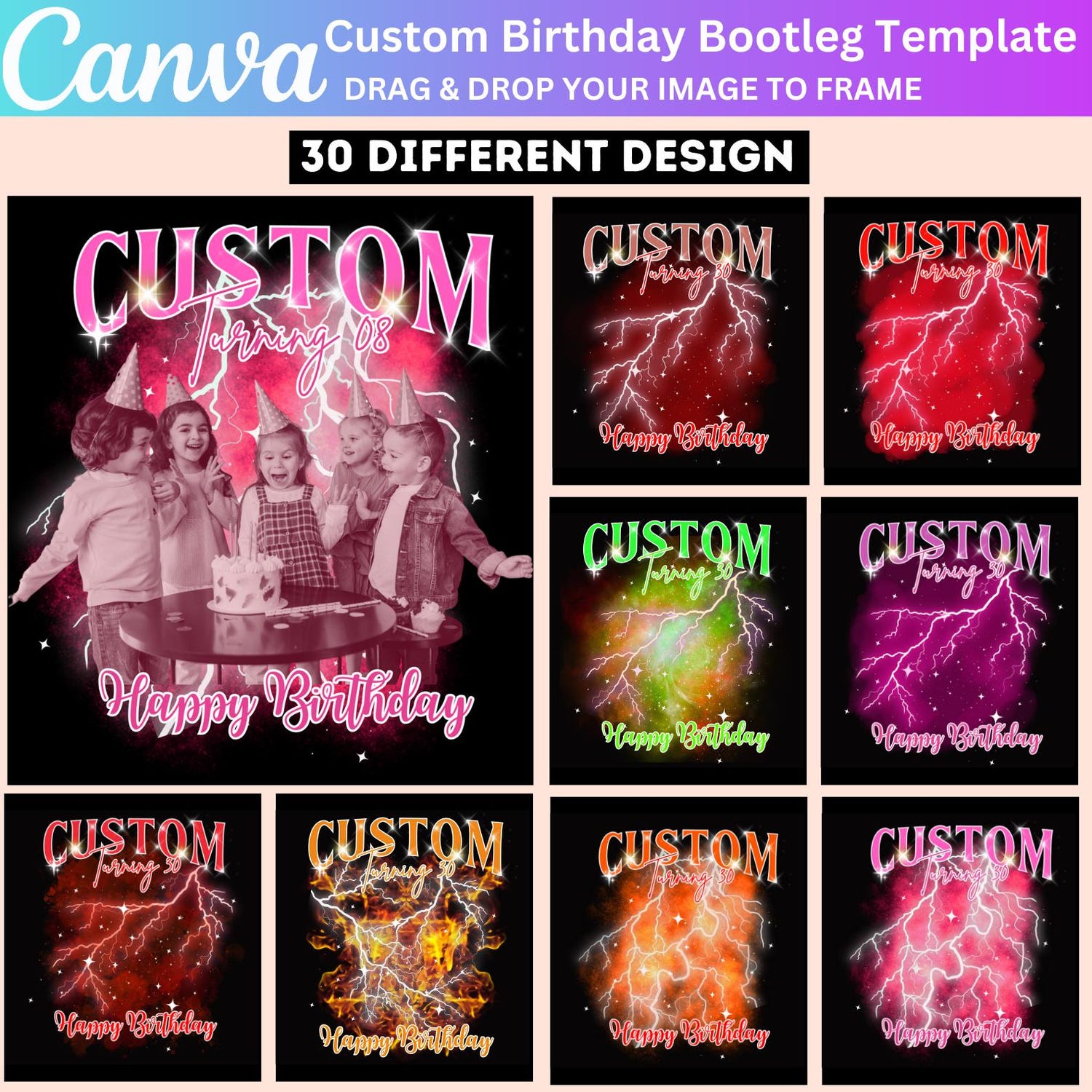 Birthday Bootleg Shirt Editable Canva Template, Birthday Rap Tee Design, 90s Shirt, Face Photo Funny Party Shirt, Custom Birthday Bootleg
