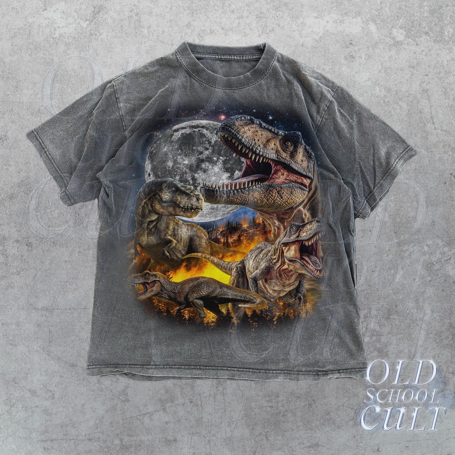 Dinosaur Vintage Graphic T-Shirt, Retro 90s Style T-Rex Dino T-Shirt, Washed Retro 2000s Nature Shirt, Unisex Adult Y2k Shirt, Dad Gifts