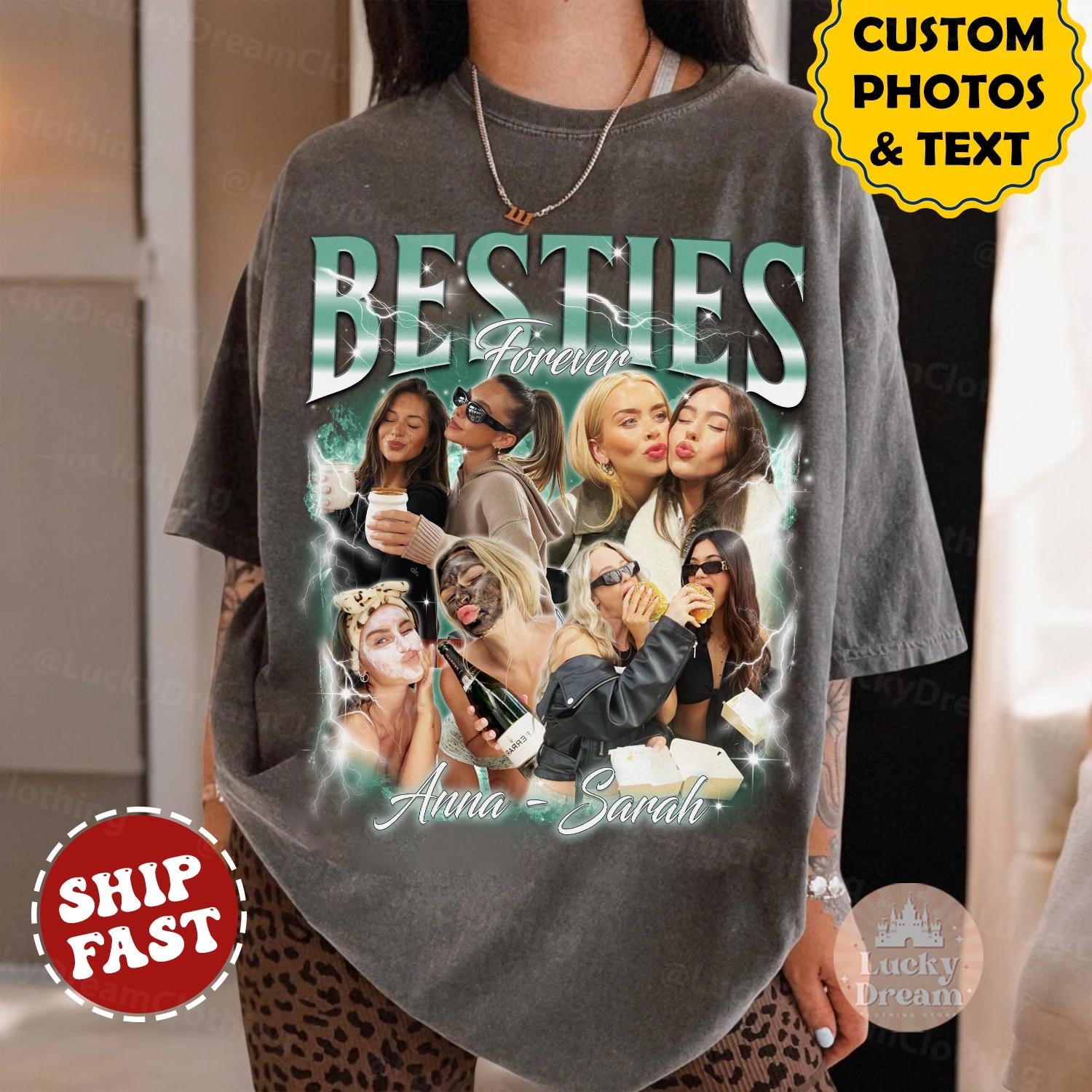 Custom 90s Vintage Besties BFFs Bootleg Shirt, Custom Bootleg Shirt, Best Friend Birthday Bachelorette, Best Friend Gift Ideas BFF Besties