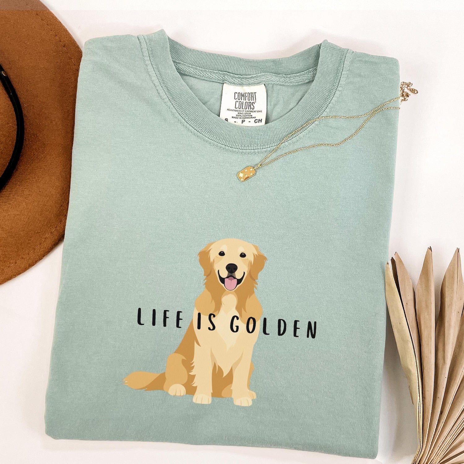 Cute Golden Retriever Shirt Golden Retriever Gift for Golden Mom Tee Life is Golden T Shirt Golden Retriever Mom Tshirt Golden Dog Lover Tee