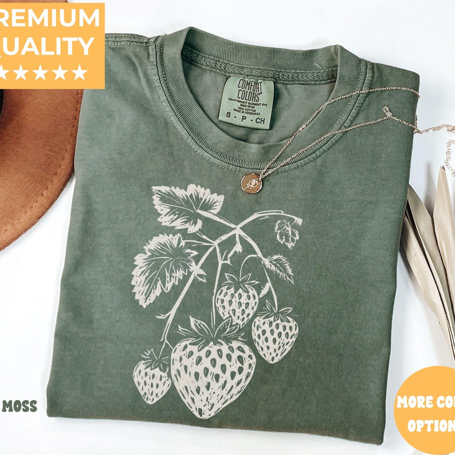 Cute Strawberry Tshirt | Comfort Colors Summer Strawberry Shirt, Cottagecore Berries Tshirt, Strawberry Aesthetic, Botanical Garden Tshirt