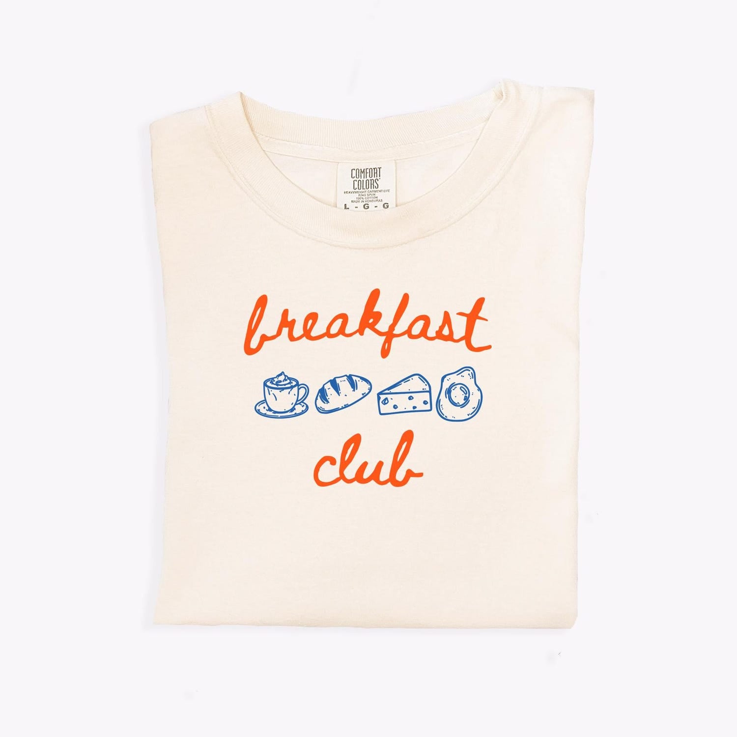 Comfort Colors Breakfast Club Doodle T-shirt Cute Foodie Aesthetic Shirt Cozy Brunch Lover Tee Retro Breakfast Tshirt Funny Food Gift