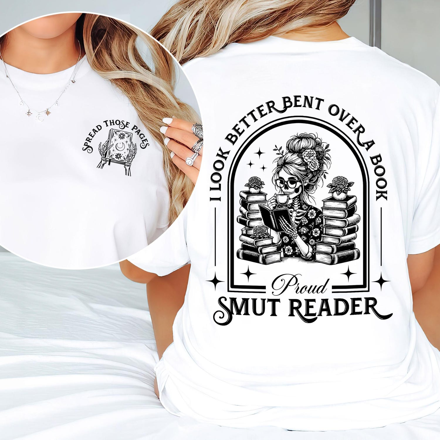 Proud Smut Reader Shirt, I Look Better Bent Over a Book, Dark Academia Aesthetic Bookish Shirt, Book Lover Gift, Bookish Gift, Book Shirt