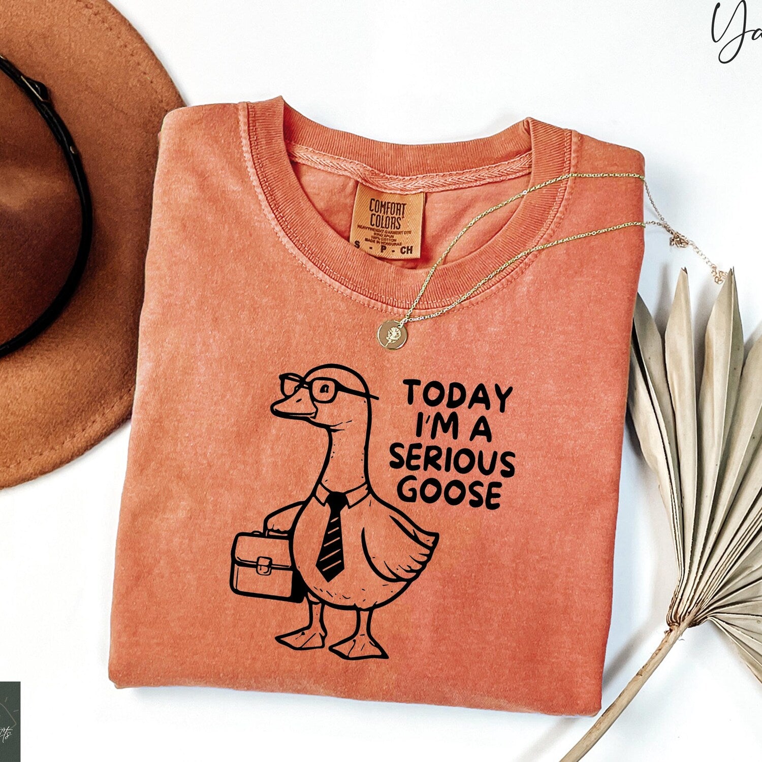 Comfort ColorsÂ® Serious Goose Shirt, Funny Business Goose Tee, Quirky Animal T-Shirt, Office Humor Meme Shirt, Novelty Goose Te