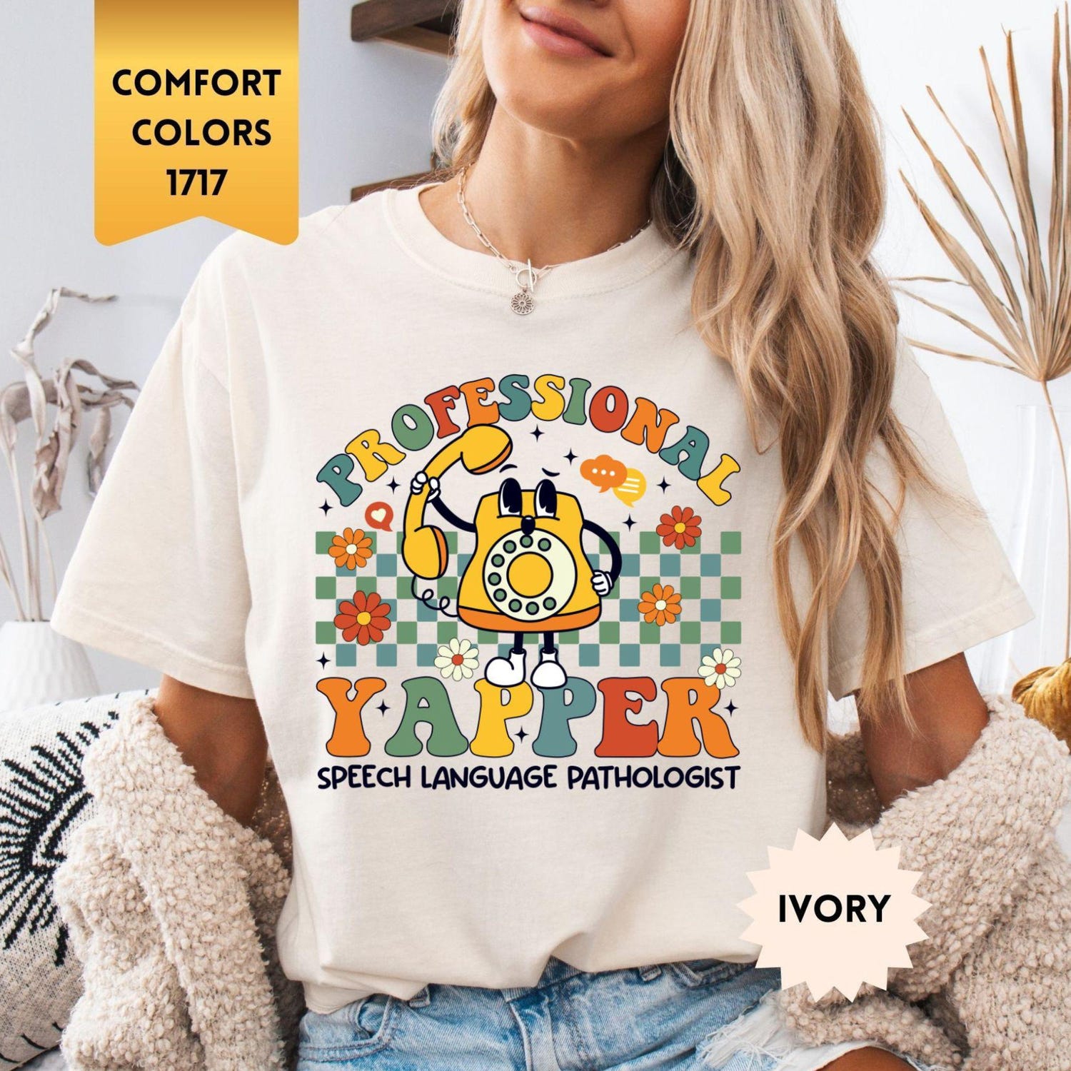 Comfort ColorsÂ® Speech Therapy Shirt, Speech Therapist T-shirt, Aesthetic Speech Language Pathologist Shirt, SLP Tee,Professional Yapper Tee