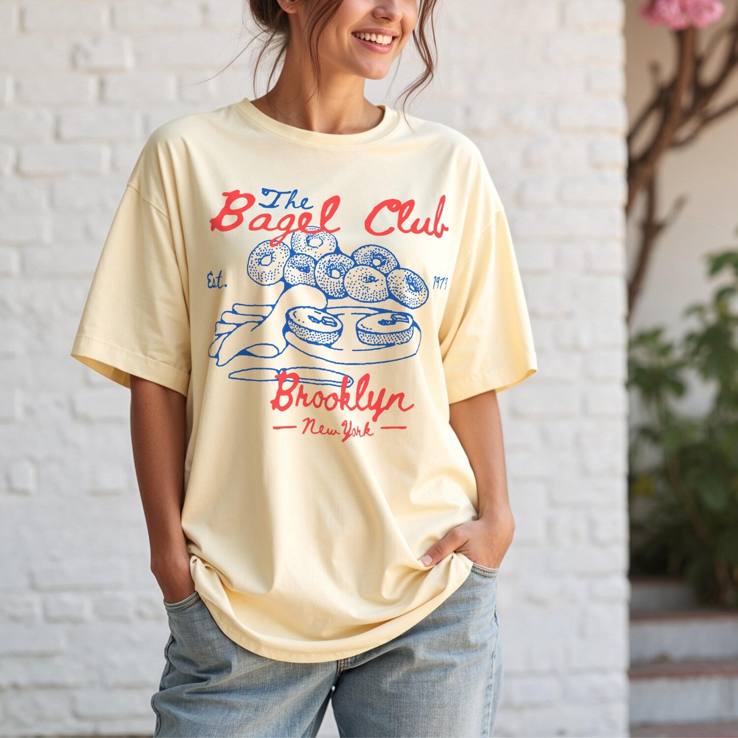 Bagel Club Comfort Colors T-shirt: Retro Foodie Graphic Tee
