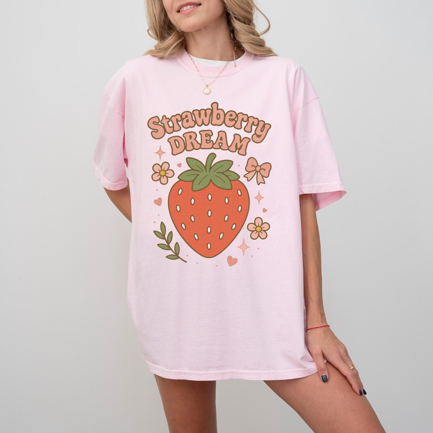 Strawberry Dream Shirt â Cute Aesthetic T-Shirt | Comfort Colors 1717 | Fruit Tee for Women | Cottagecore Y2K Summer Shirt | Gift for Her