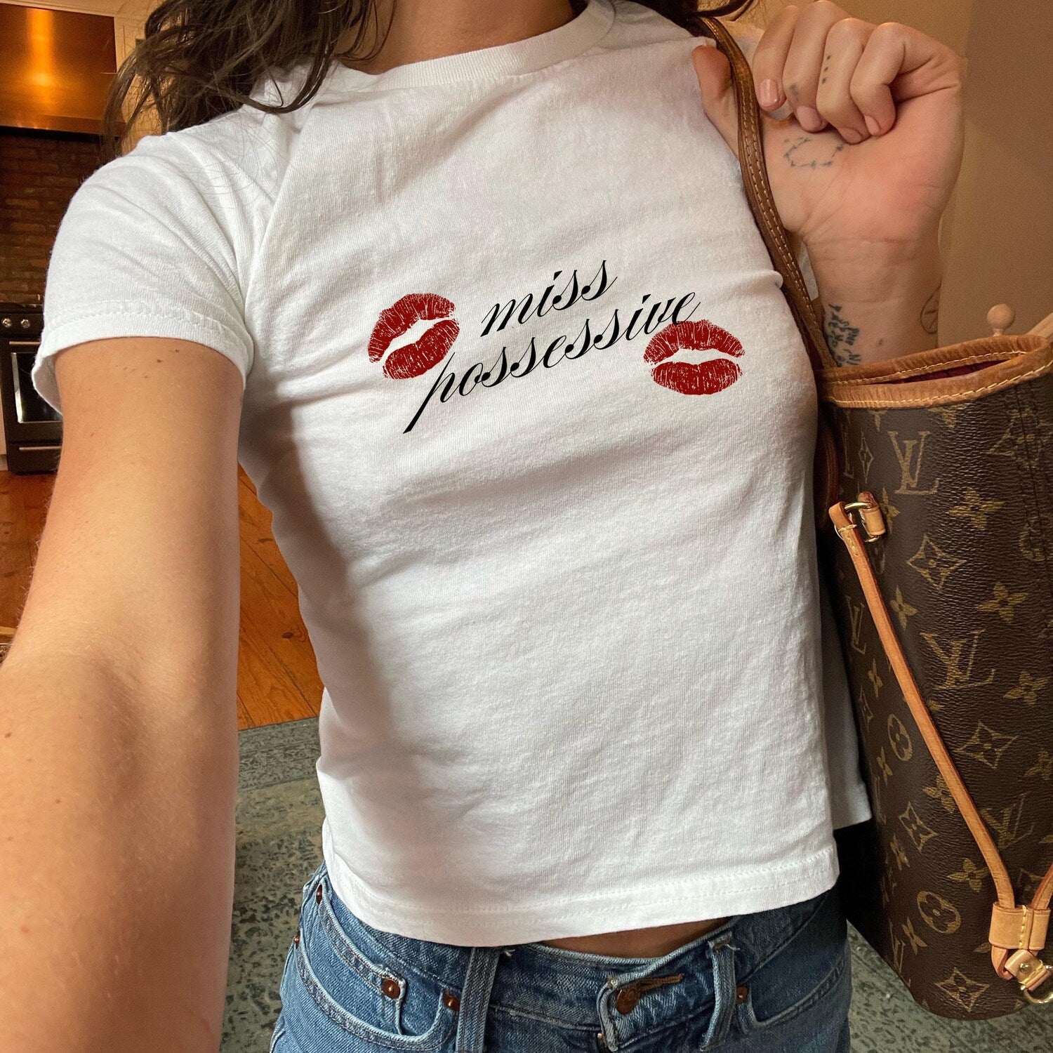 Miss Possessive Baby Tee - Trendy Babytee, Match Concert Shirt, Think Later Shirt, Graphic T-shirt, T8 Music Merch, Gift for Daughter