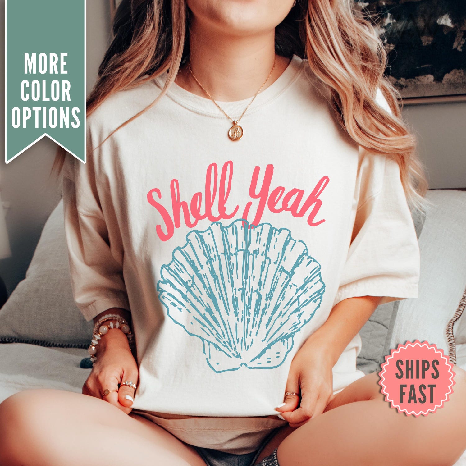 Shell Yeah Shirt, Comfort Colors Seashell Shirt, Sassy Seashell Shirt, Summer Coastal Aesthetic T-Shirt, Ocean Beach Shirt, Summer Trip Tee
