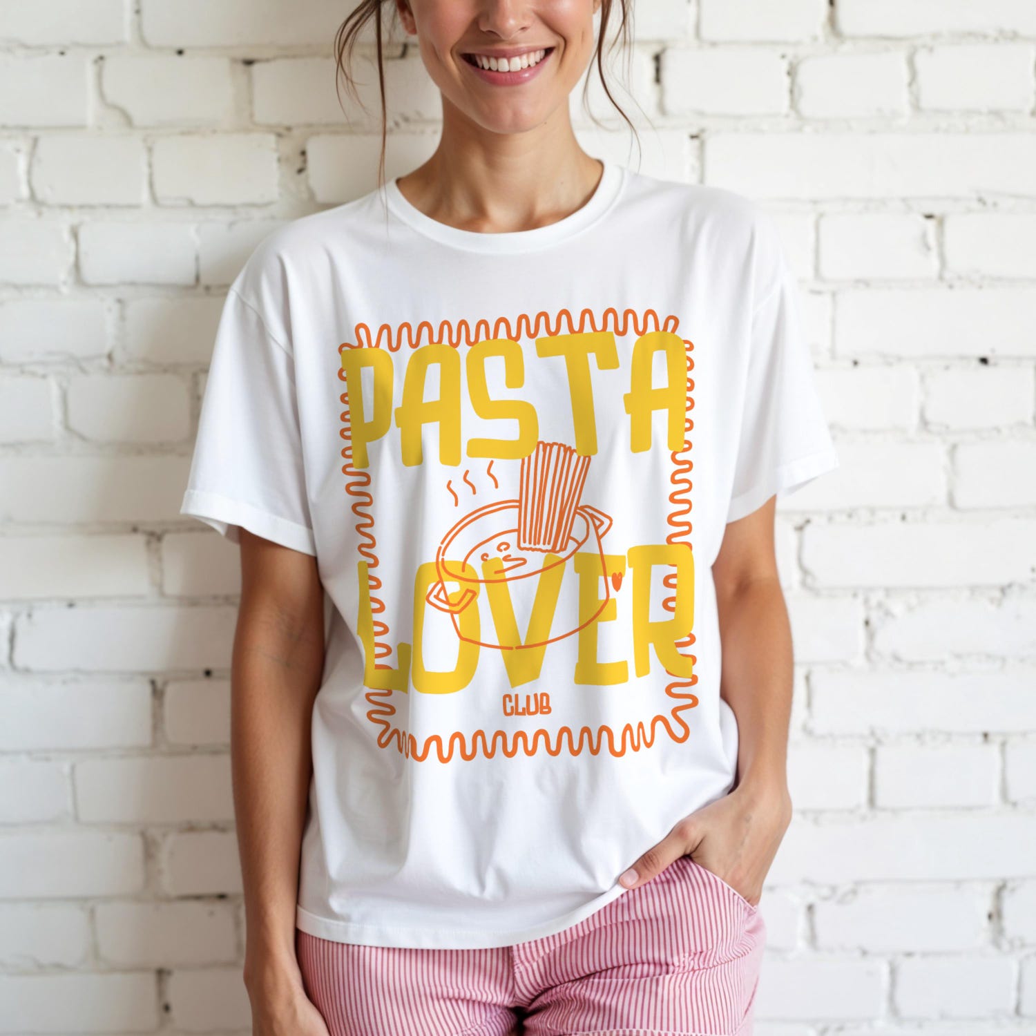 Pasta Lover Club Shirt, Cute Foodie Graphic Tee, Italian Food Lover TShirt, Fun Pasta Gift, Casual Aesthetic Outfit For Women And Men