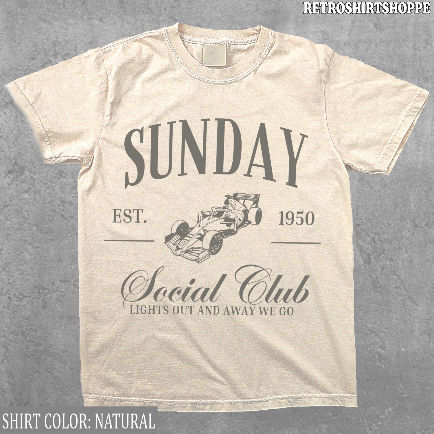 Sunday Social Club Unisex Formula One Merch, Sunday Racing Club Shirt, Aesthetic F1 Tee, Cute Formula 1 T-Shirt