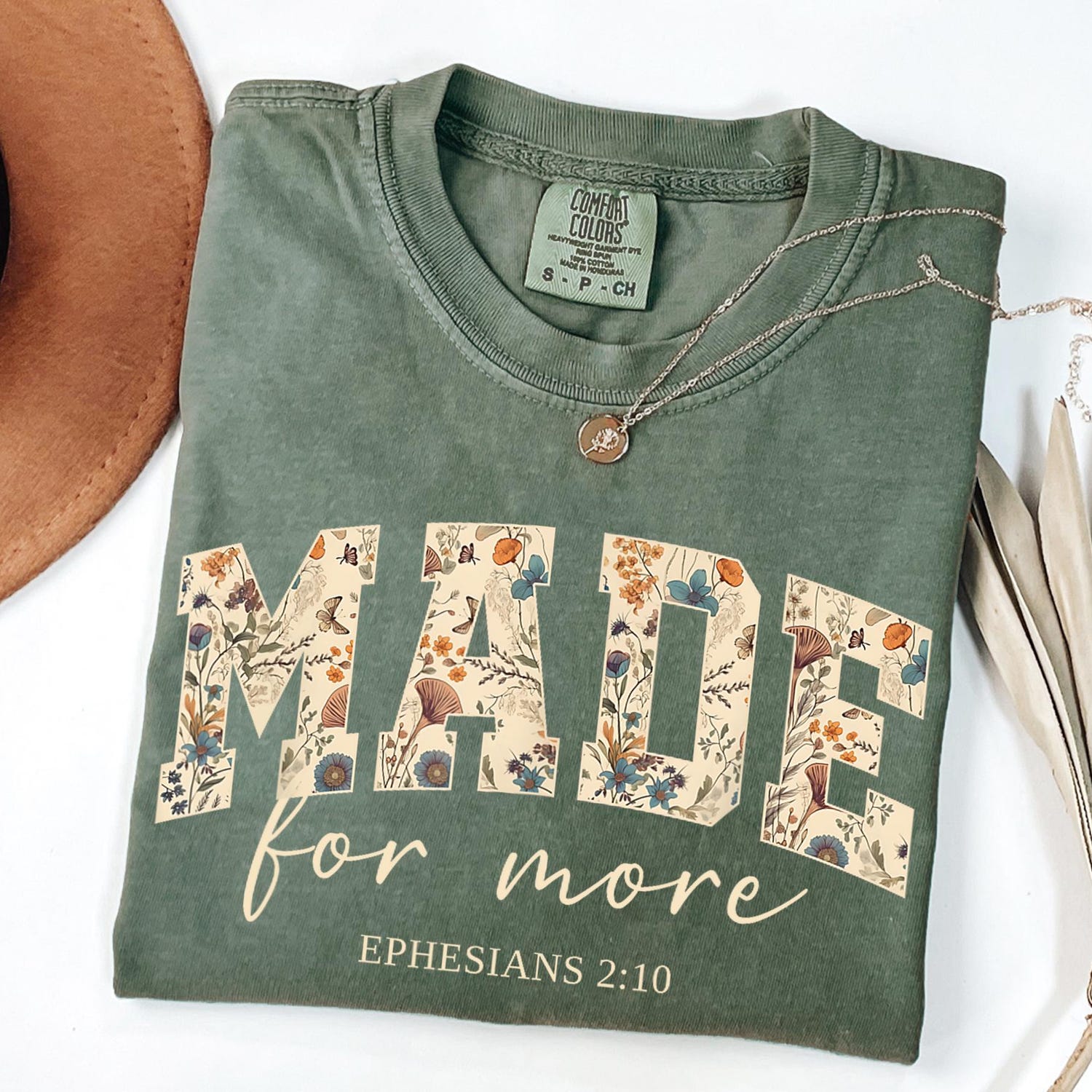 Comfort ColorsÂ®, Ephesians 2:10, Bible Verse, Jesus Tee, Woman Faith Tshirt,Made for more Shirt,Cute Christian shirt for women,Gift for her