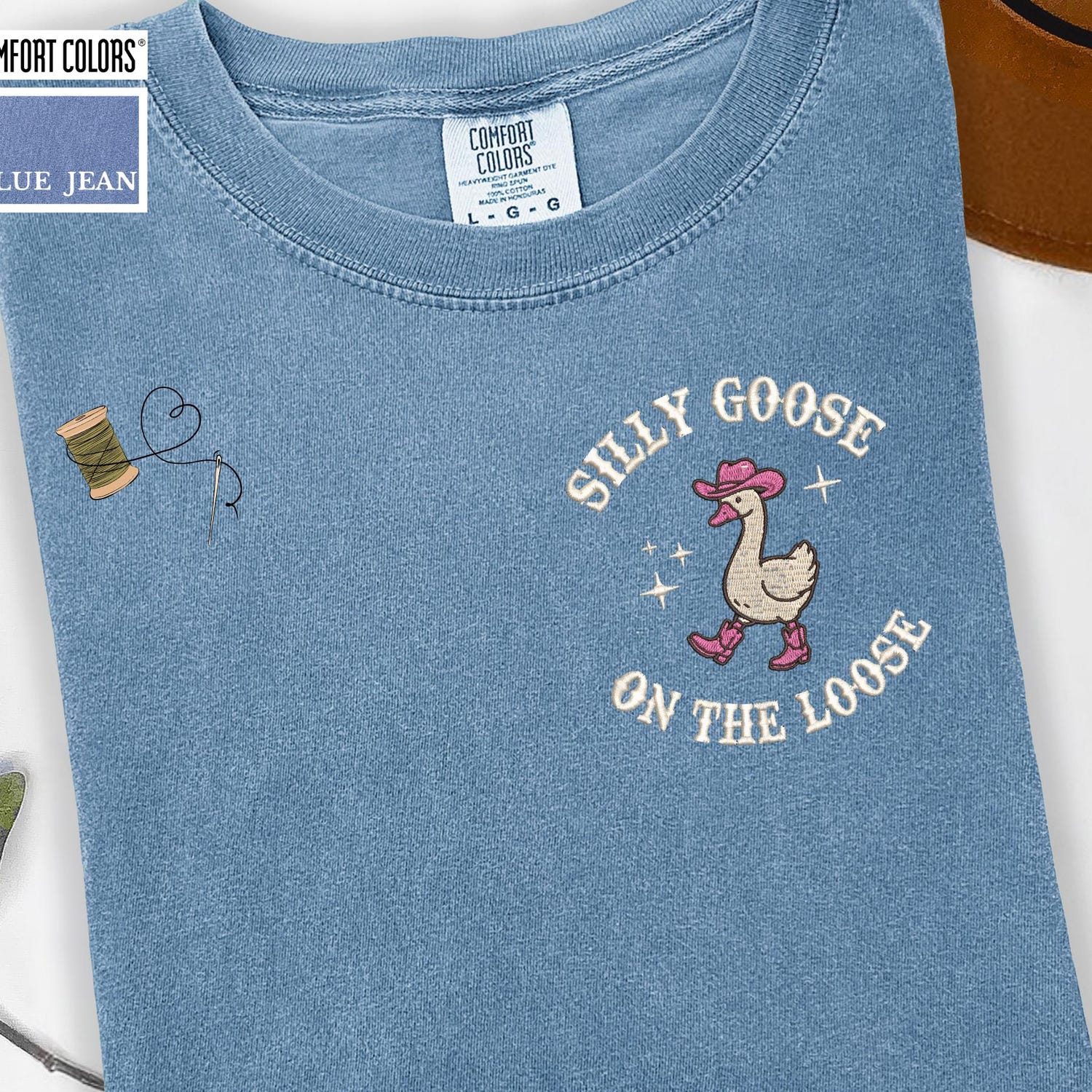 Comfort ColorsÂ® Silly Goose On The Loose T-shirt, Funny Western Cowgirl Tee, Trendy Meme Shirts, Animal T-shirt, Cute Goose Sweatshirt Gifts