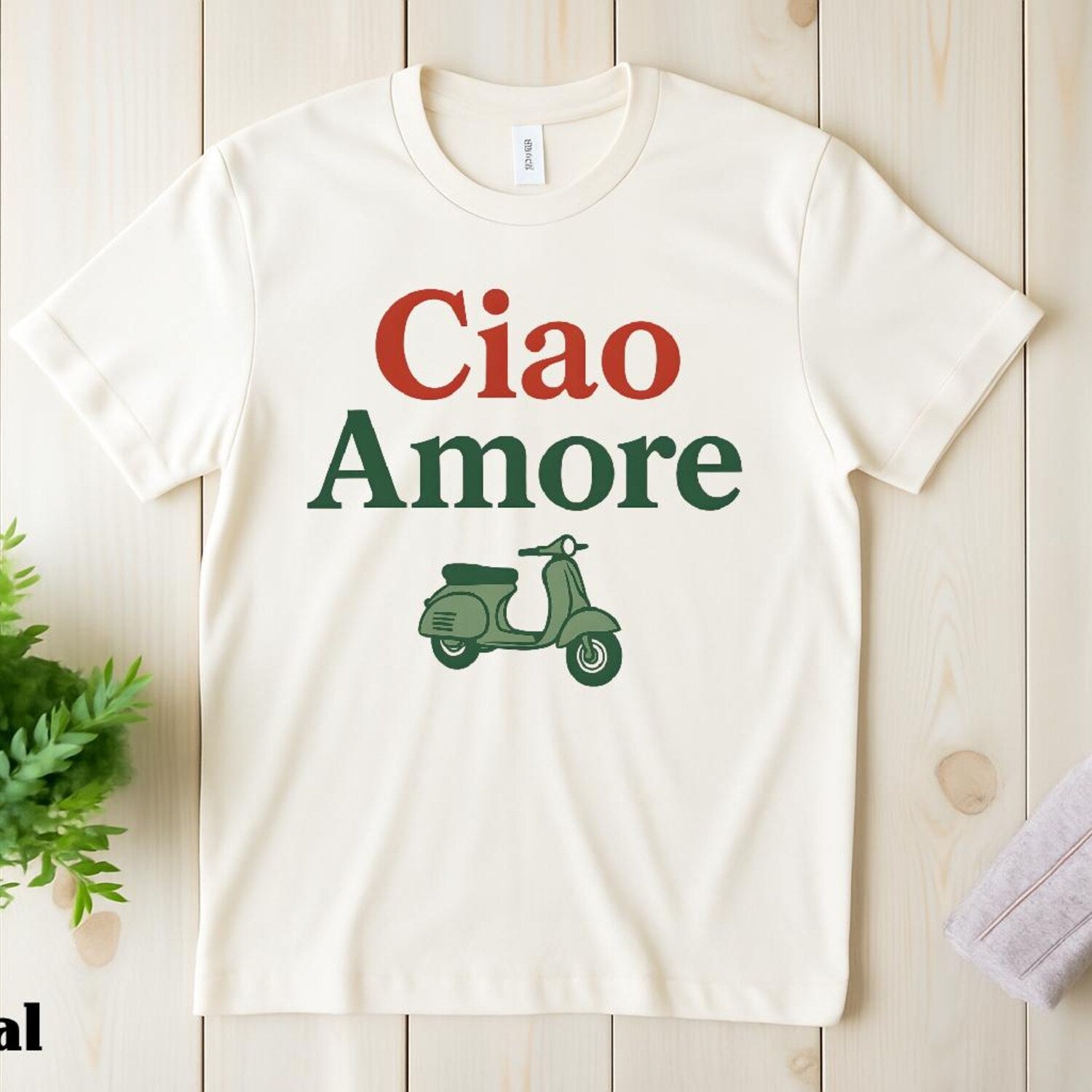 Ciao Amore Shirt, Italian Aesthetic Tee, Romantic Travel Shirt, Vespa Lover Gift, Retro Italy Shirt, Unisex Valentine Shirt Italian Tee Gift