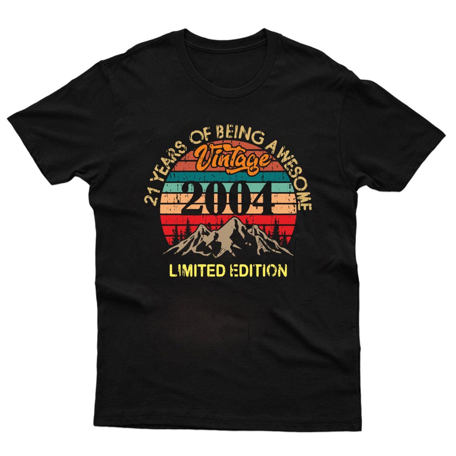 Custom 2004 21st Birthday T-Shirt: Vintage Limited Edition Cotton Tee, Milestone Celebration Gift