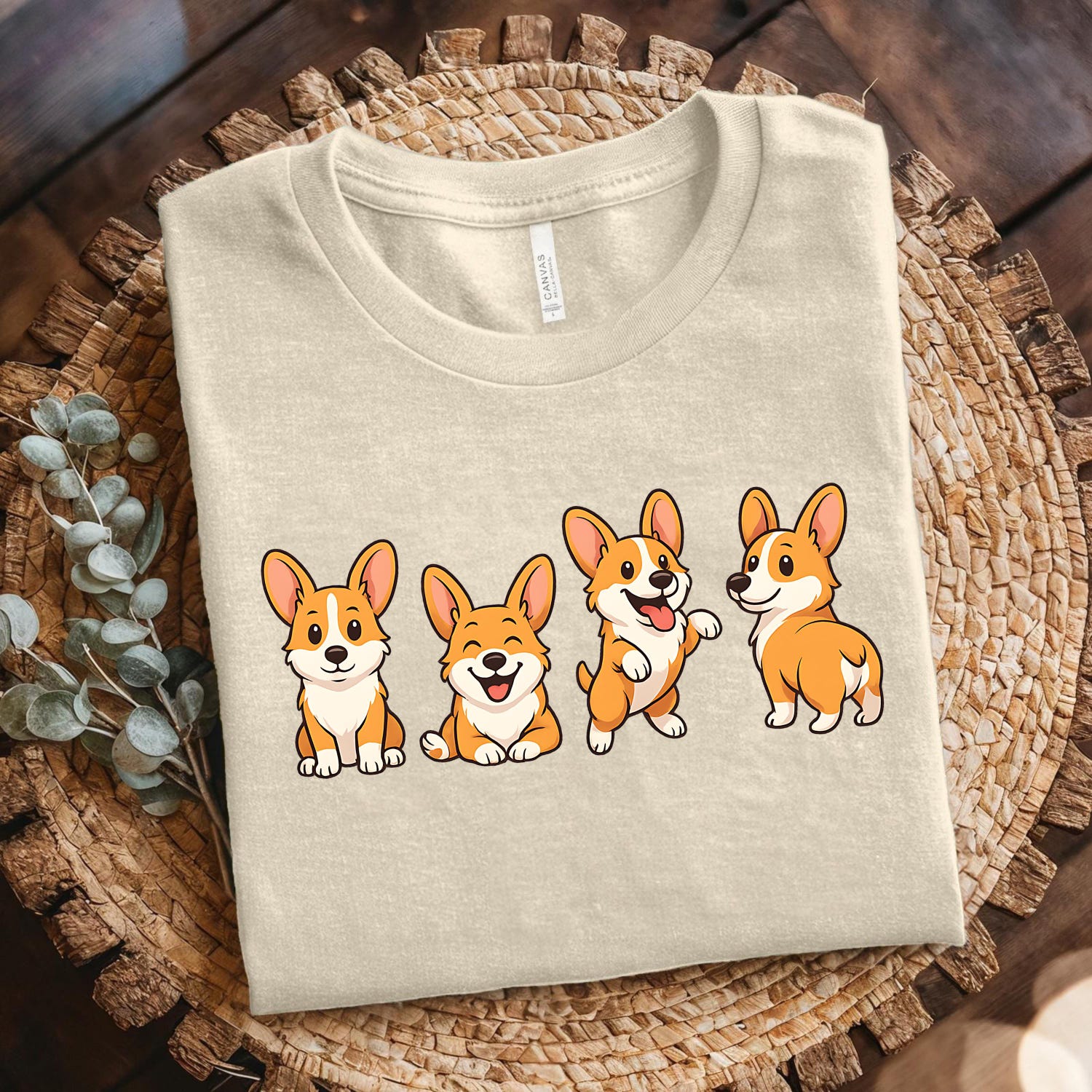 Cute Corgi T-shirt, Dog Day Shirt , Aesthetic Dog Lover Shirt, Funny Welsh Corgi Top, Mom Dad Corgi Gift, Dog Mom Shirt, Dog Gift Shirt