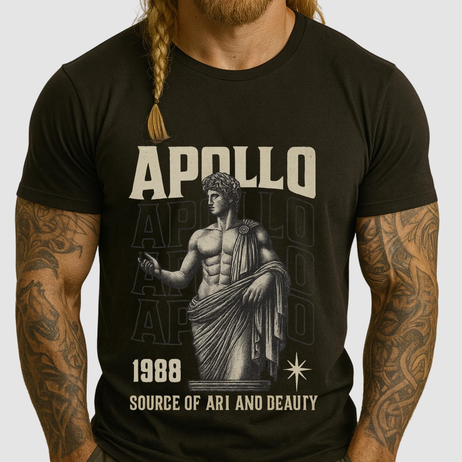 Apollo Greek God Statue T-Shirt: Classical Art Aesthetic Tee, Mythology Gift