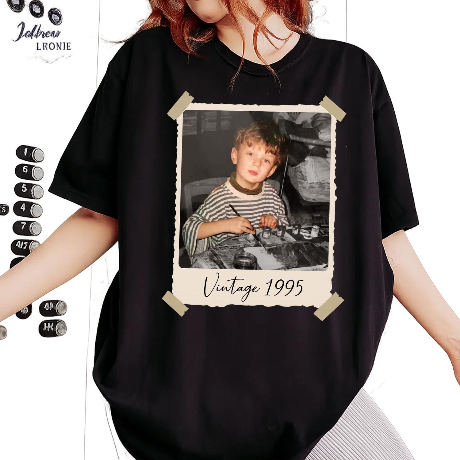 Custom Vintage Photo And Year Shirt,30th Birthday,Your Childhood, Your Shirt,Custom Childhood Tee â Personalized Vintage Year Shirt