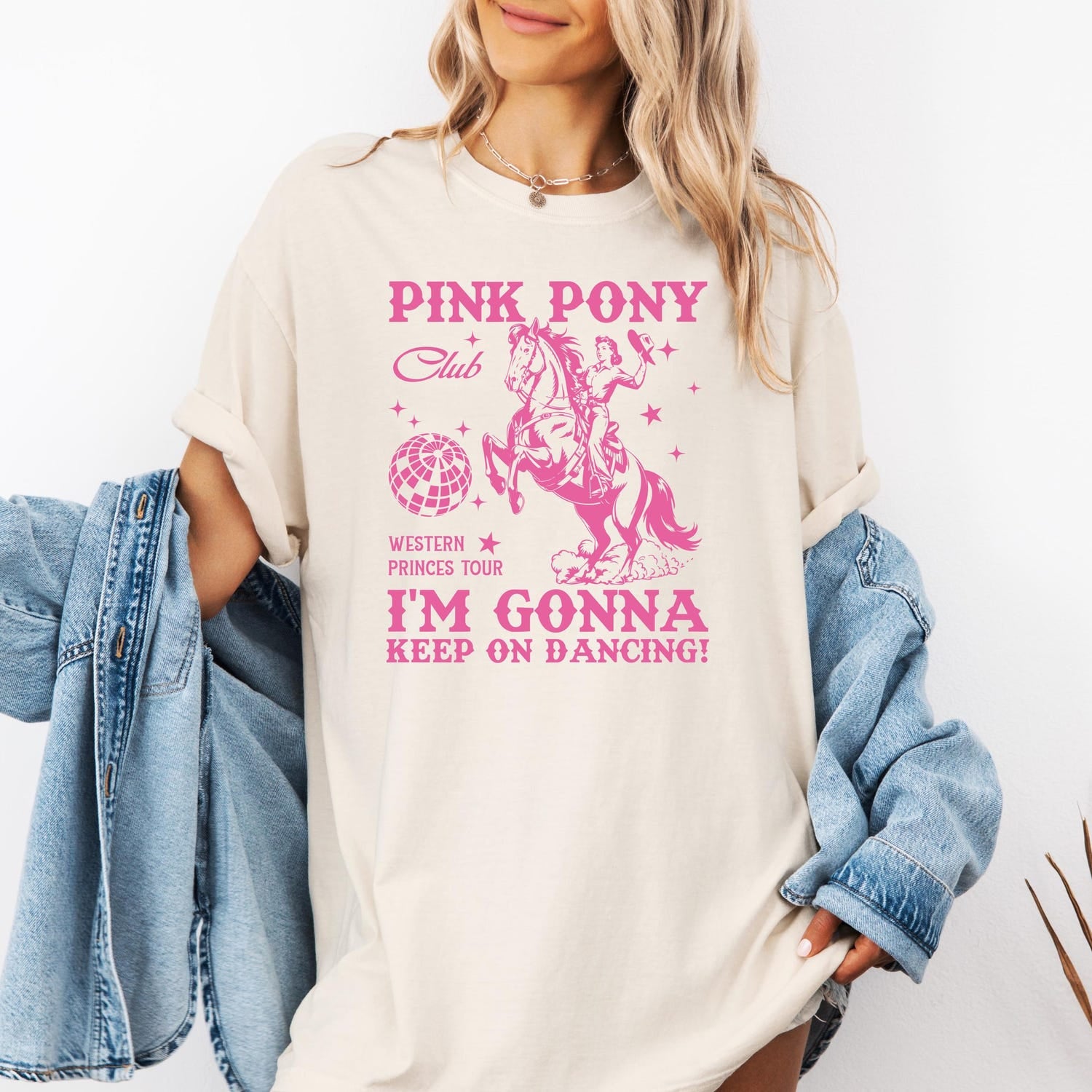 Comfort Pink Pony Club Shirt, Midwest Princess Tour, Sapphic Lesbian Pride Music Shirt, Keep On Dancing, WLW Pride Music Tee