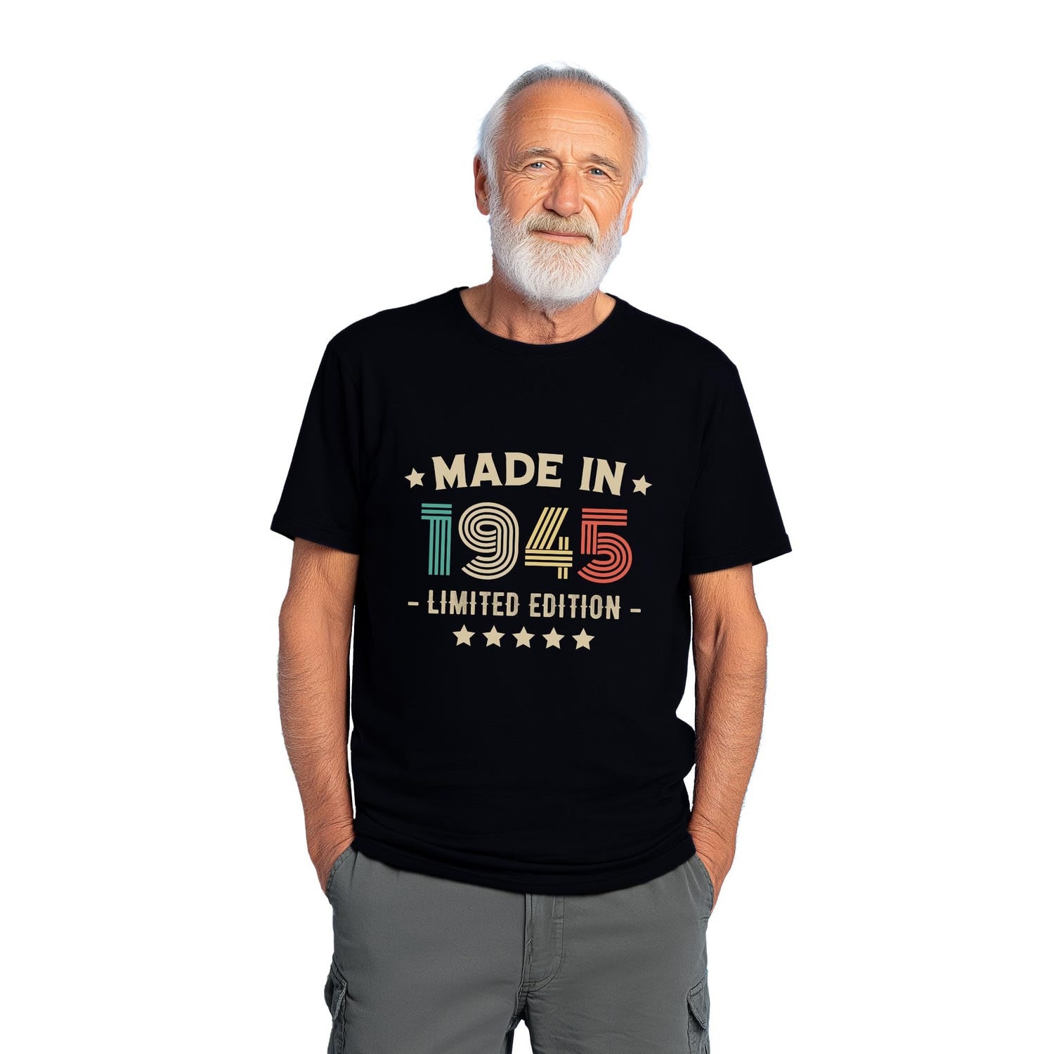 80th Birthday T-Shirt | Vintage 1945 Limited Edition | Funny 80th Gift for Men | Classic 80th Shirt for Him