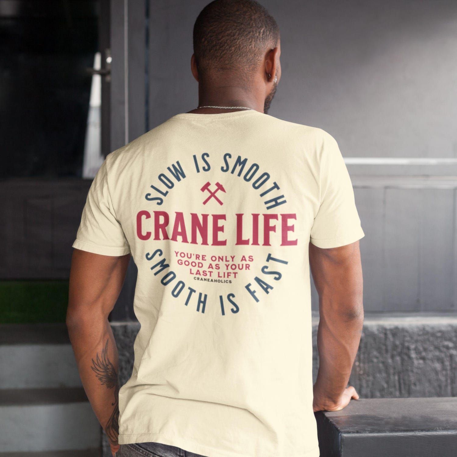 Crane Operator T-Shirt, Blue Collar Work Apparel, All-Day Comfort Tee
