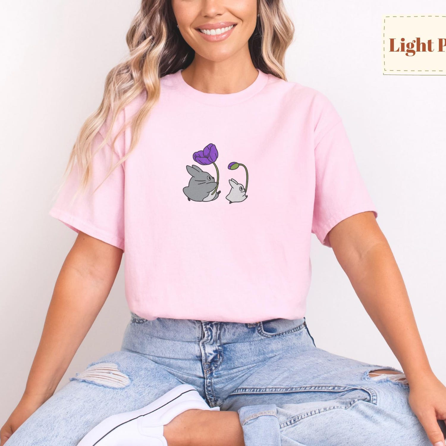 Forest Spirits and Flowers Shirt, Whimsical Nature-Inspired Shirt, Cozy Cottagecore Anime Aesthetic, Cute Forest Spirit Tee