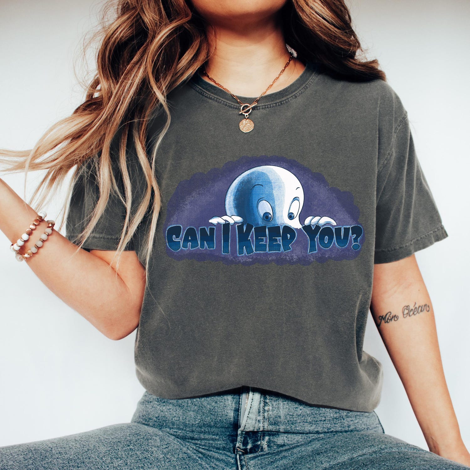 Comfort ColorsÂ© Can I Keep You Ghost Shirt, Cute Friendly Ghost shirt, Halloween Spooky Tee, Cute Ghost Apparel