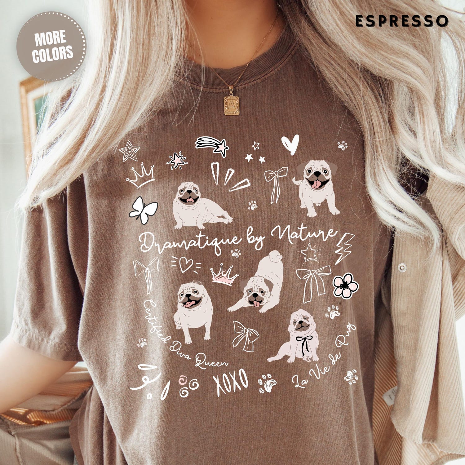 Comfort Colors Pug Shirt Funny Dog Graphic Tee Sarcastic Dog Lover Gift Friends Oversized Coquette Aesthetic tee Cute Pug Lover T shirt