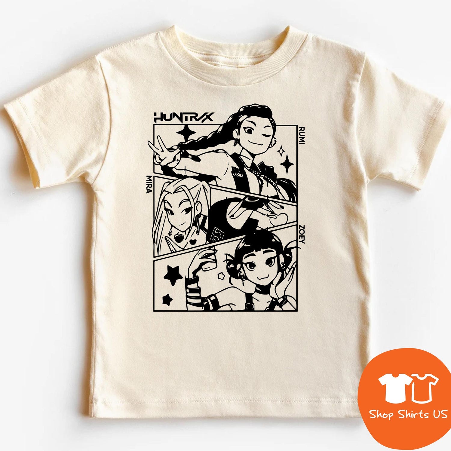 Huntrix T Shirt, Demon Hunters Shirt, Huntrix Girls T Shirt, Mira Rumi Joey Shirt, Kpop Movie Kids Shirt