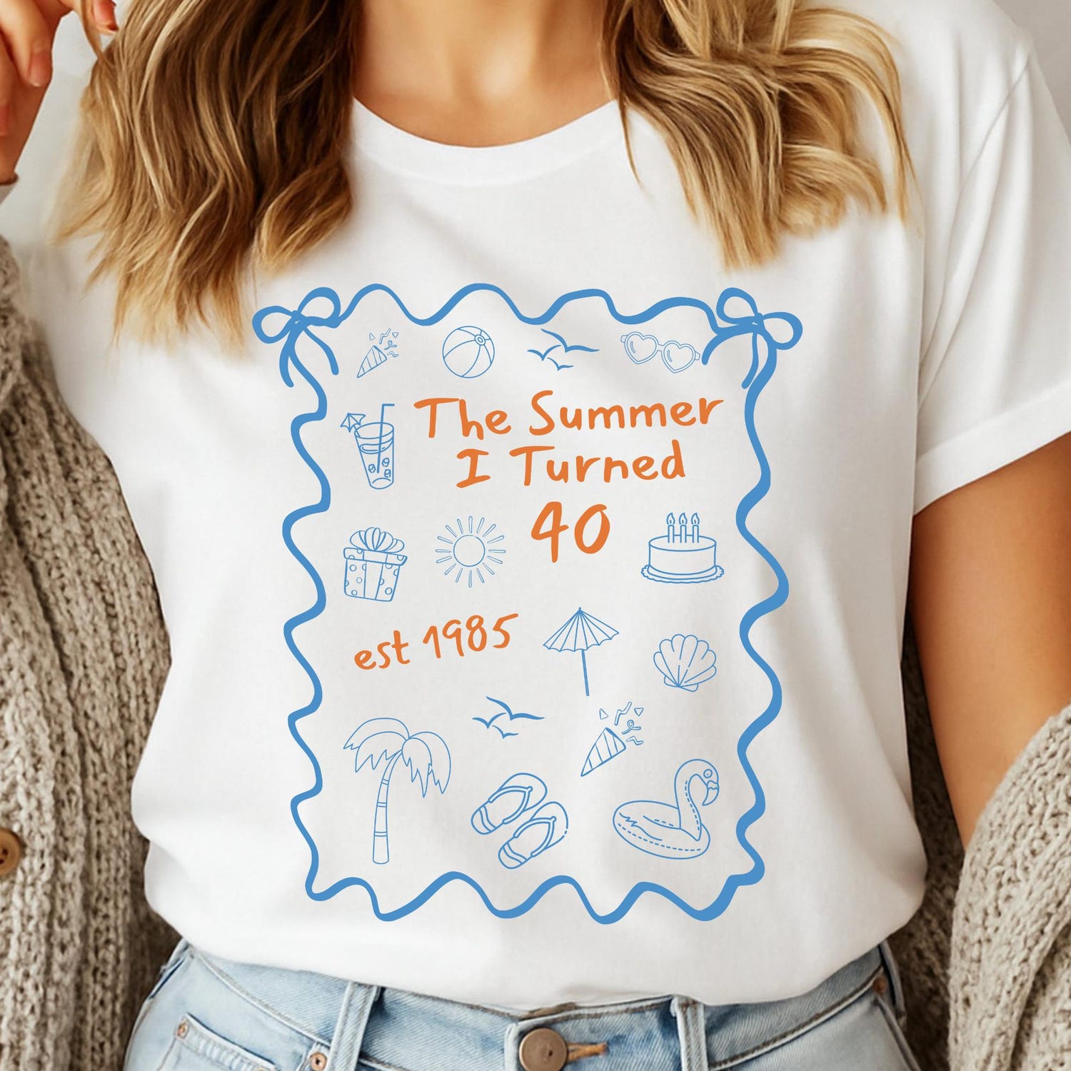 Custom 40th Birthday Shirt, Summer Birthday Trip Tee, Grand millennial Gift
