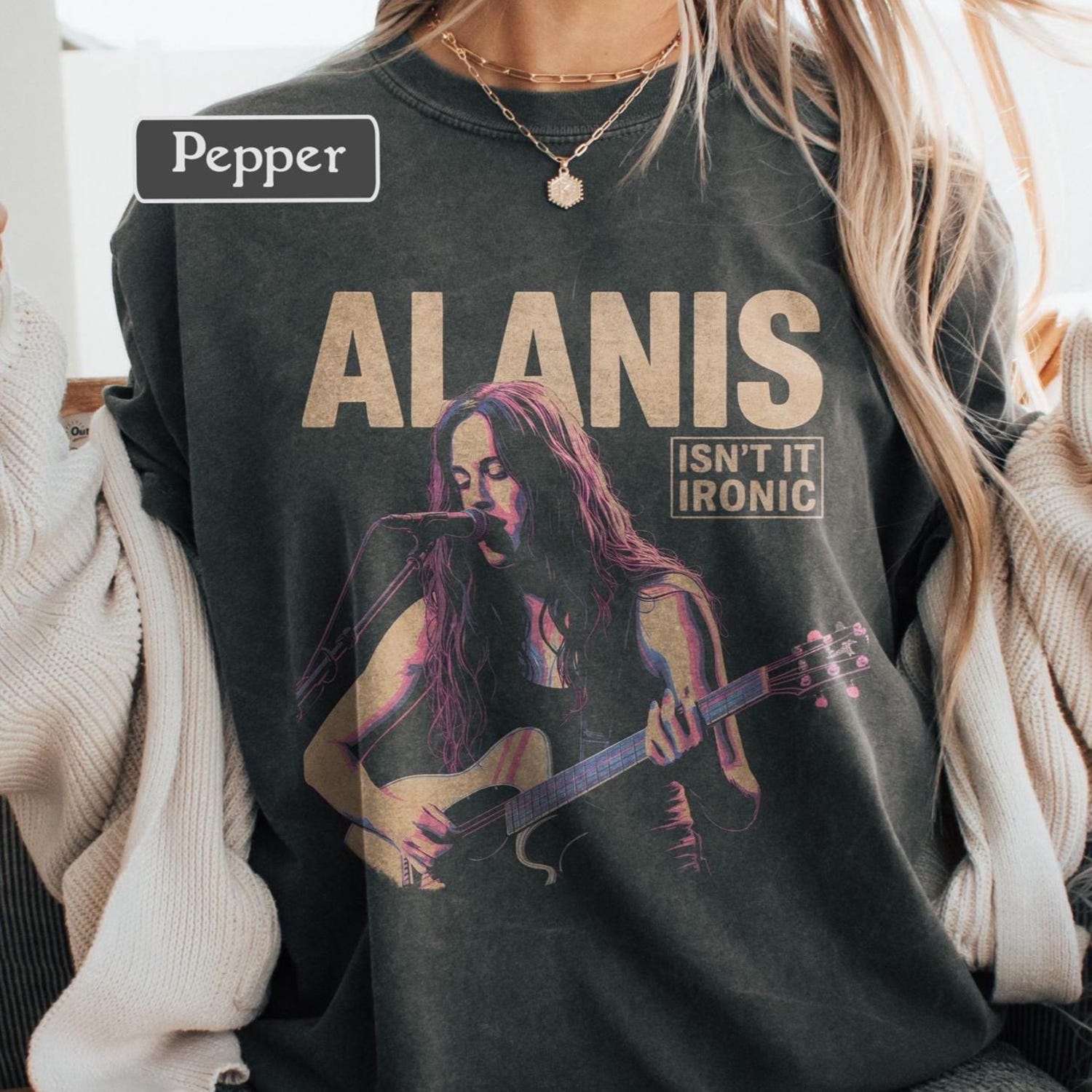 90s Retro Rock Tee - Vintage Style Music Shirt, Festival Graphic T-Shirt, Soft Comfort Colors, Alanis Inspired Music Shirt, Band T-shirt