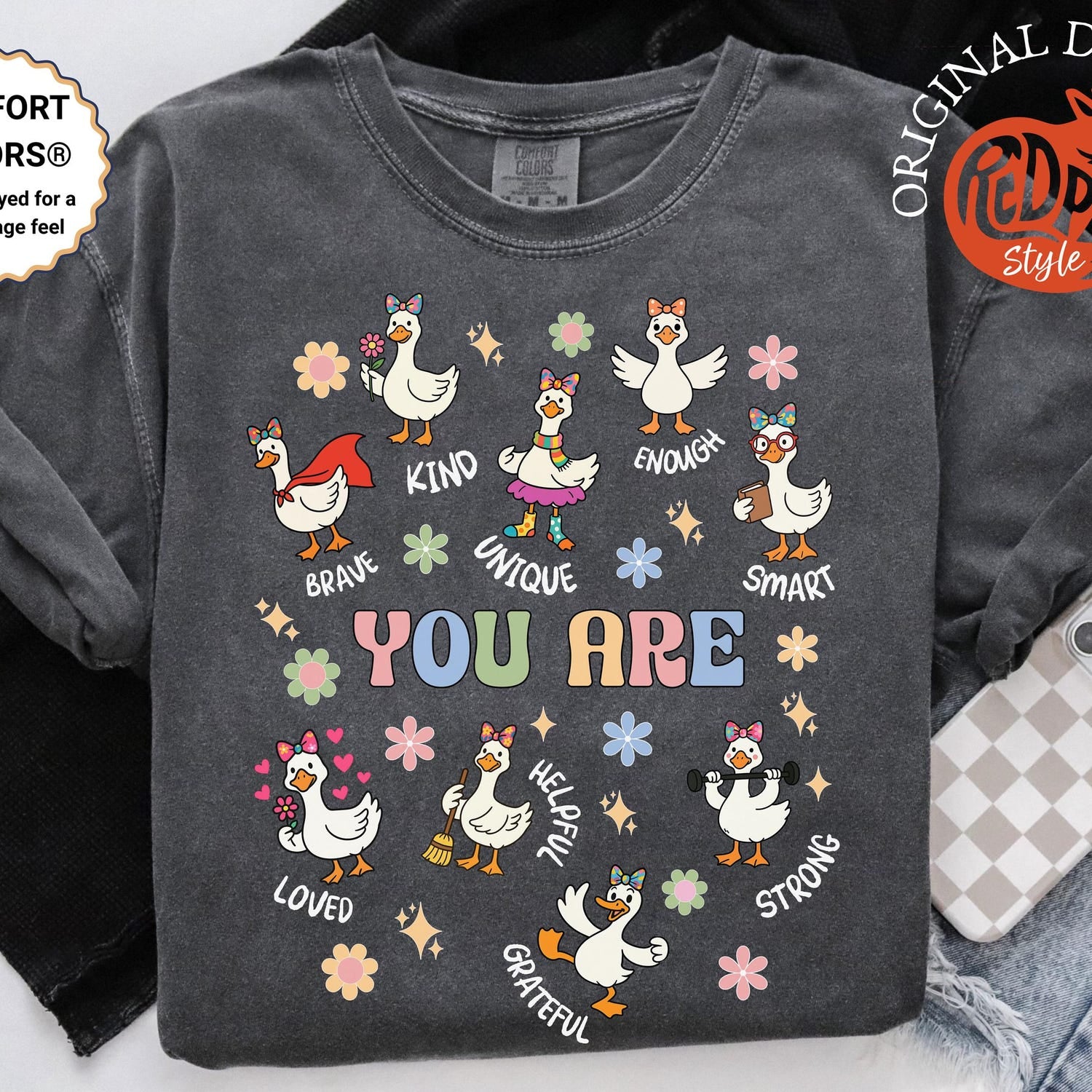 Silly Goose You Are Kind Comfort Colors Shirt, Teacher Affirmation Tee, Back to School Shirt, SEL Teacher Shirt, Cute Goose Shirt