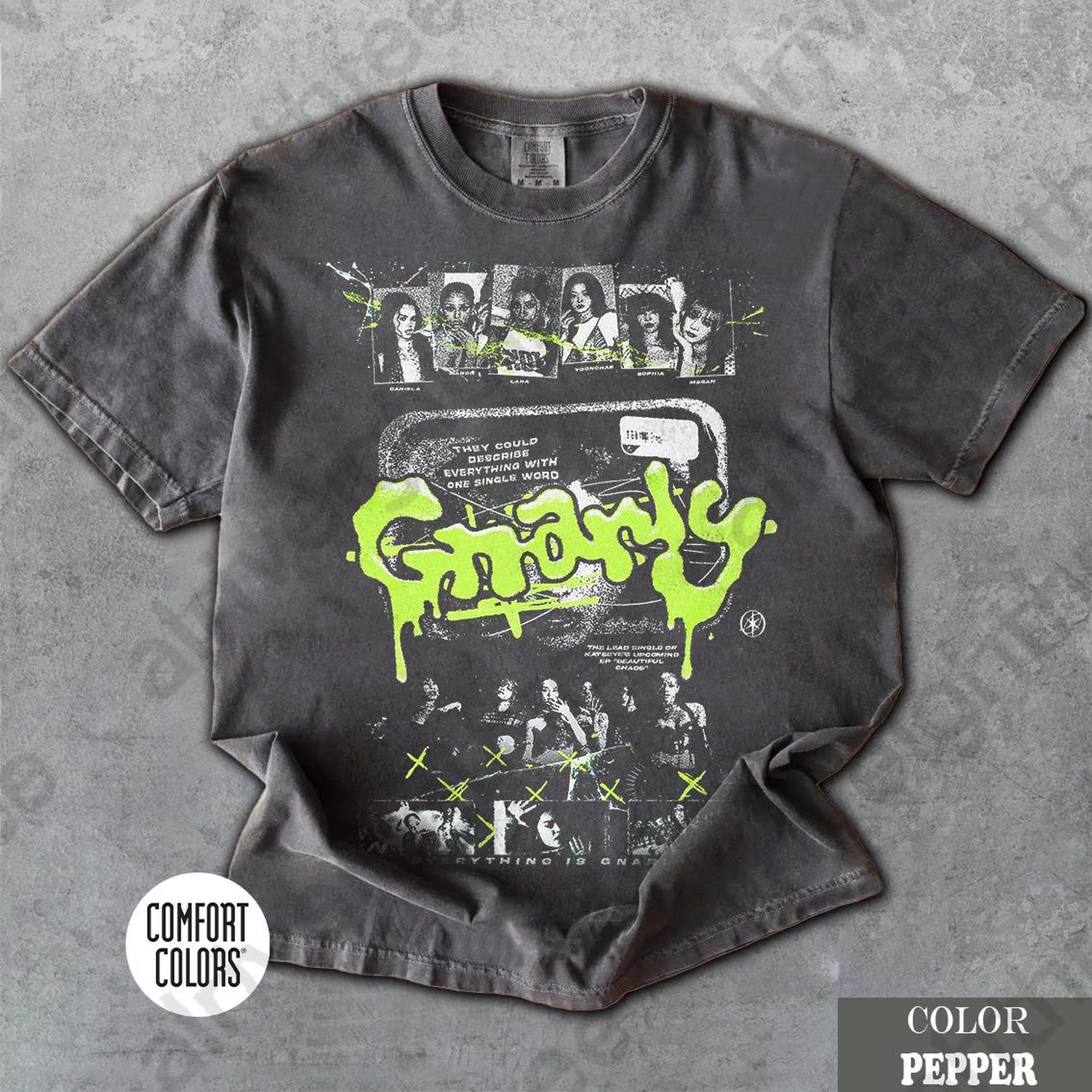 Vintage Graphic T-Shirt: Katseye Gnarly, Eyekon Kpop Fan Merch