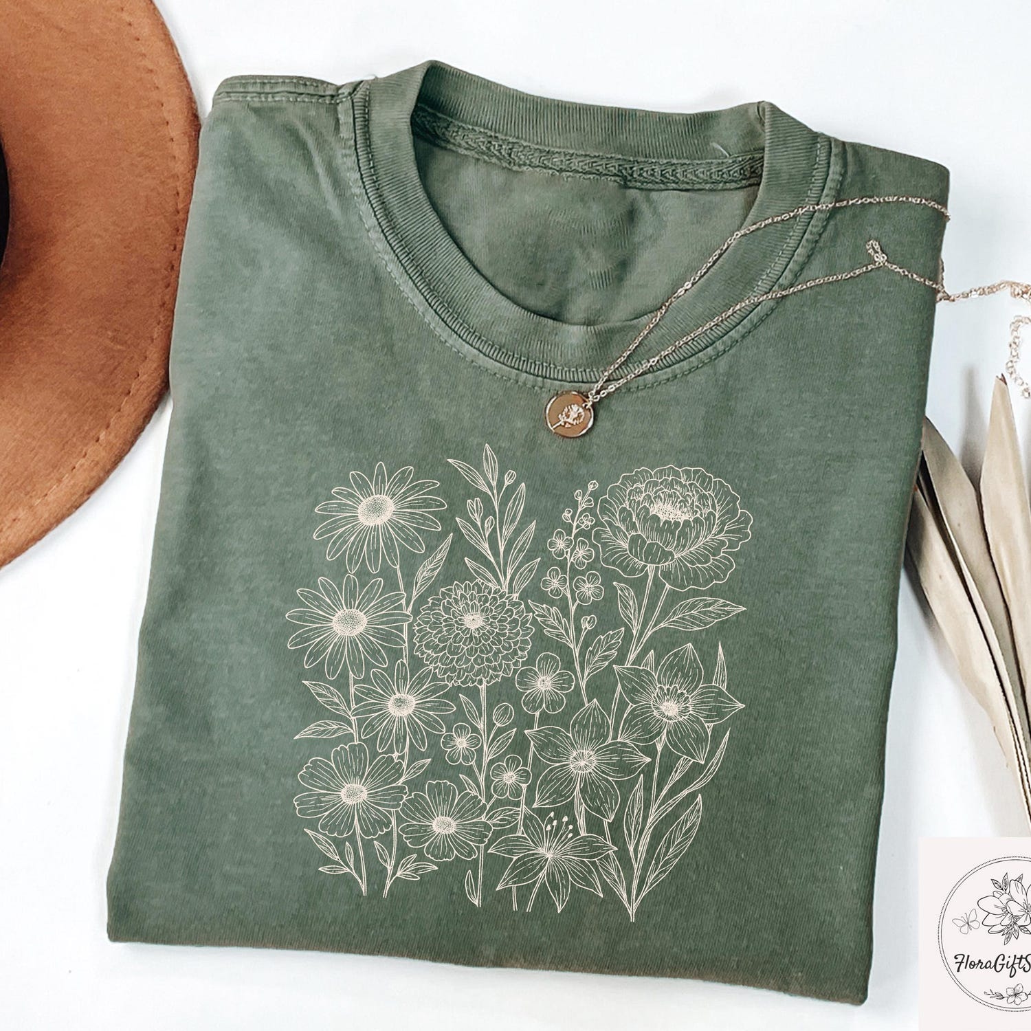 Comfort Aesthetic Pressed Flowers Shirt, Boho Floral Tshirt, Graphic Botanical Floral Tee, Wildflowers Sweatshirt, Gift For Gardener Lover
