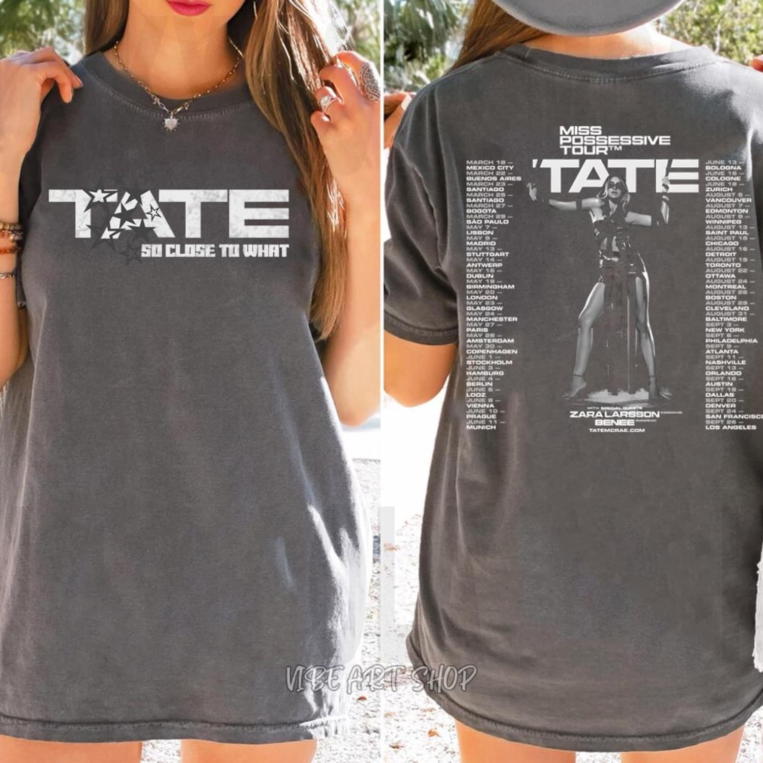 Comfort Colors Tate Tshirt, Tate McRae Concert Tee: Miss Possessive Tour 2025