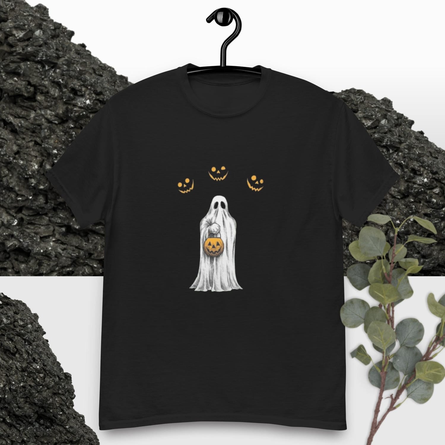 Halloween Pumpkin Ghost T-Shirt | Cute Spooky Graphic Tee | Unisex Fall Shirt | Aesthetic Halloween Gift | Funny Boo Ghost Tee