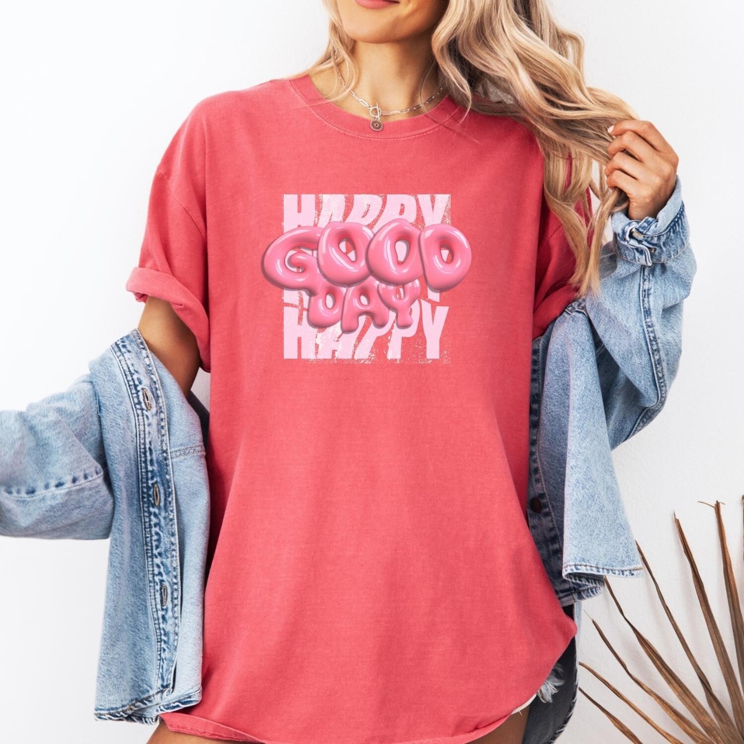 Comfort Colors Good Day Shirt, Positive Quote Graphic Tee, Happy Vibes Shirt, Cute Aesthetic T Shirt, Minimalist Good Day Tee