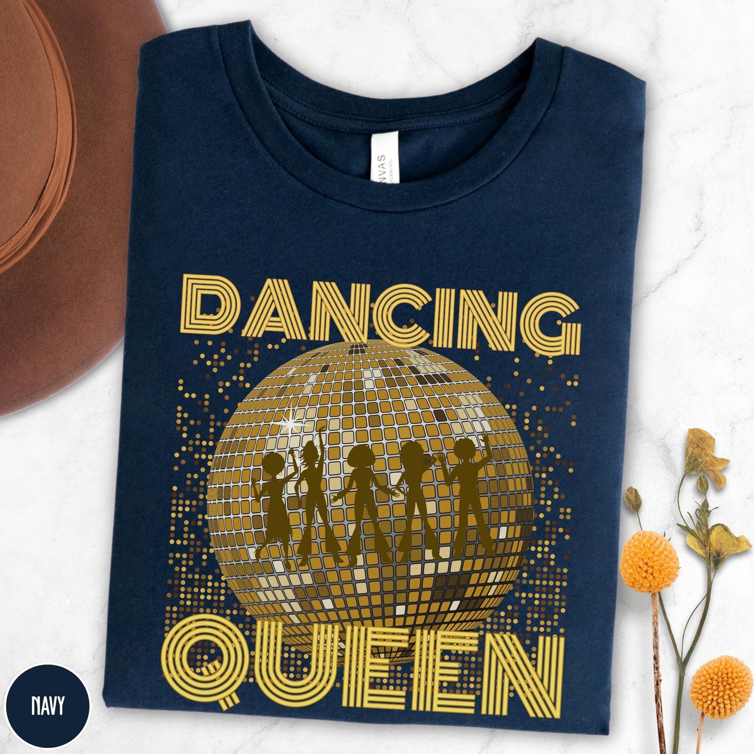 Dancing Queen 70s 80s 90s Retro Disco Tshirt, Birthday Party Gift Tee