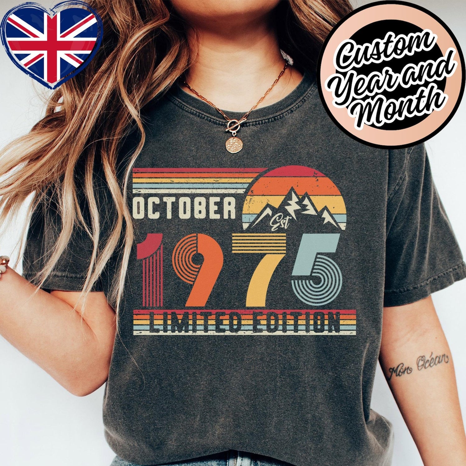 1975 50th Birthday Retro T-Shirt: Vintage Gift Hoodie, Milestone Celebration Tee for Him/Her